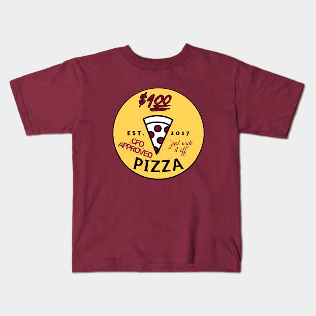 $100 Pizza Kids T-Shirt by stark4n6